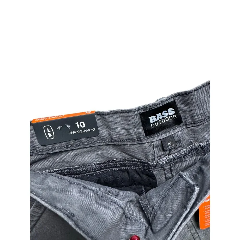 BASS OUTDOOR Women's High-Rise Canvas Cargo Pants FORGED IRON NWT SIZE  10 - Picture 7 of 10
